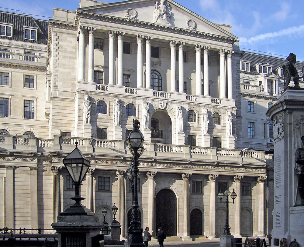 El Banco de Inglaterra en Londres.